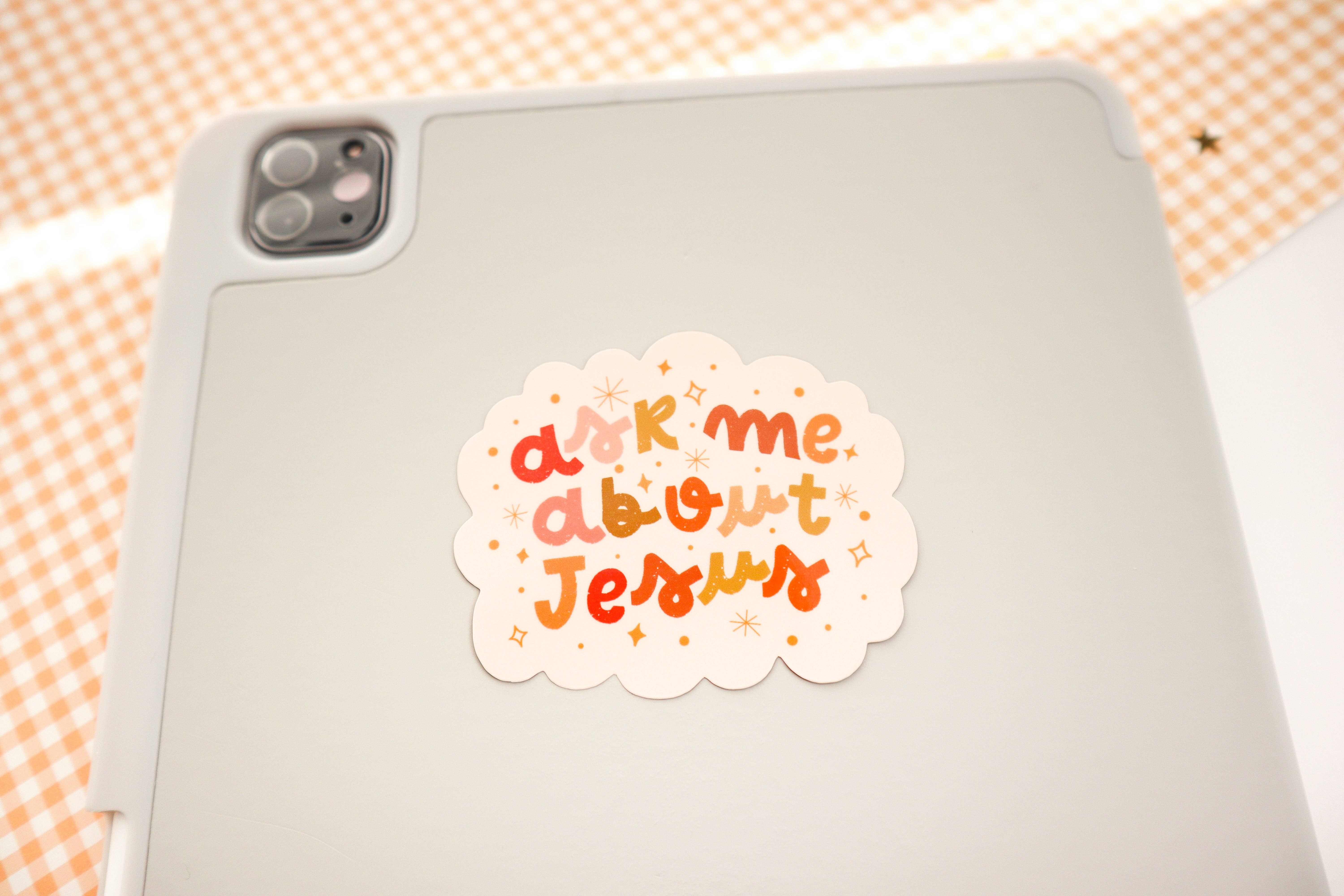 Peony&June Illustration - Venta al por mayor Pegatina - Pegatina de Pregúntame sobre Jesús1