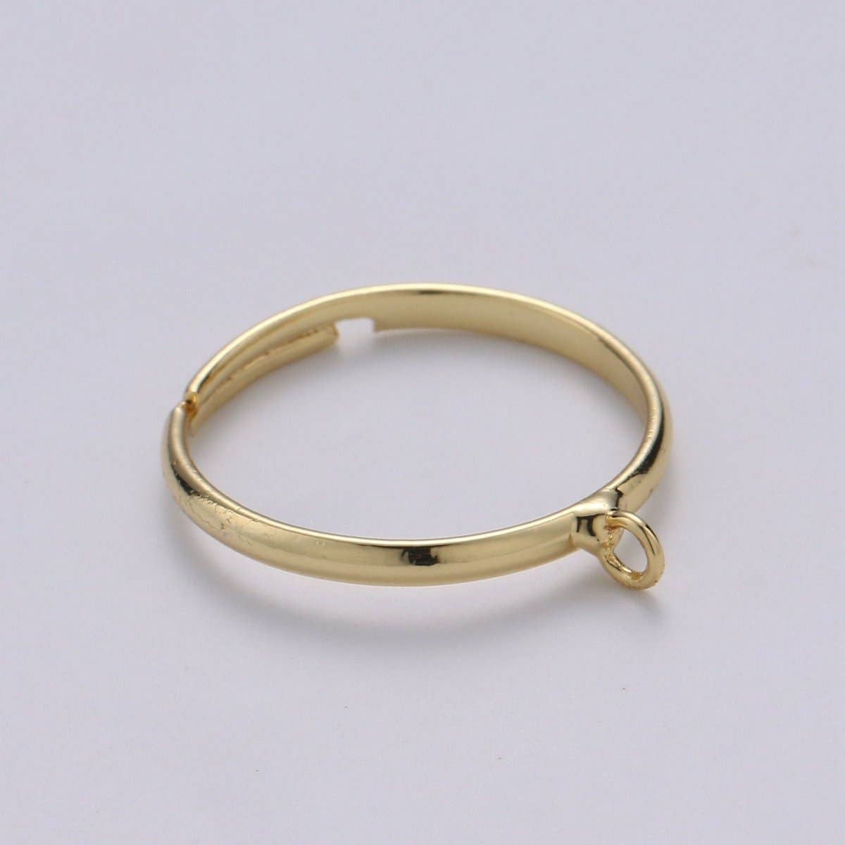 Aim Eternal - Wholesale Band/Stacked Ring - Adjustable Ring with open ring for Charm Gold Finish Rings Silver Ring Wholesale Jewelry Making Affordable Bulk Gold Plated Ring Supply K-815 K-8160