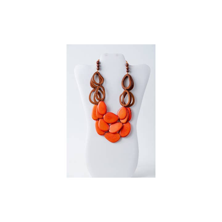 TaguArtsy - Wholesale Bib Necklace - Remy – Vibrant Tagua Necklace with Loop Accents7