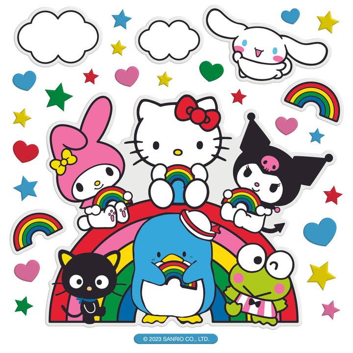 Pipsticks - Wholesale Sticker - Hello Kitty And Friends Rainbow Pals Super Big Puffy