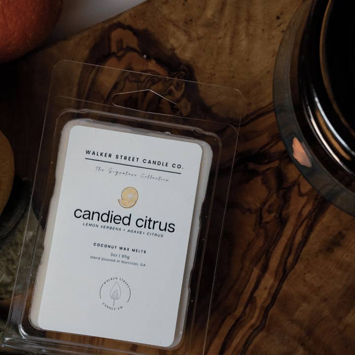 Candied Citrus Wax Melts for wholesale by Walker Street Candle Company