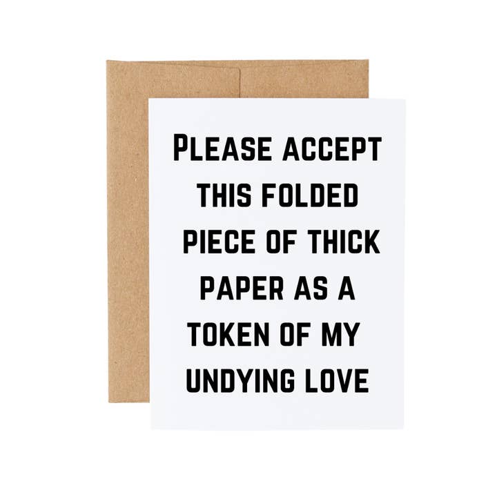 Cryptic Paper Co. - Wholesale Love Card - Sarcastic Love Greeting Card for Any Occasion 1