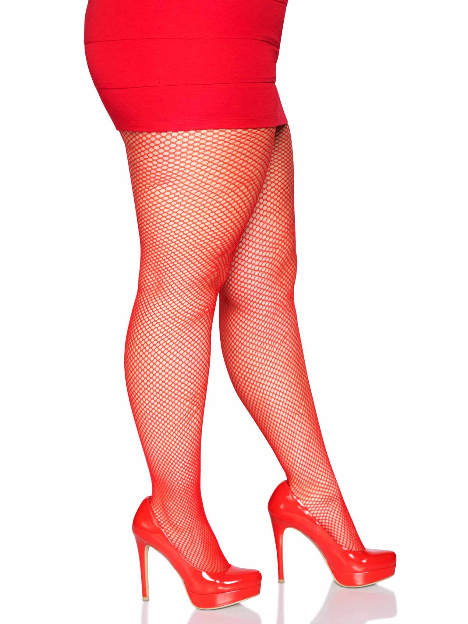 Leg Avenue - Wholesale Tights - Women's - Risa Plus Nylon Fishnet Tights10