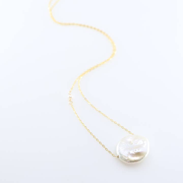 Colar de Pérolas Solo Coin por atacado de J. Mills Studio