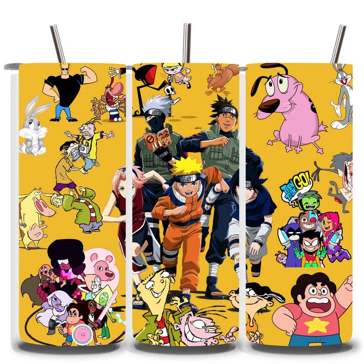 Alpha Printing Copos de Aço Inoxidável de 20oz - colagem de anime por atacado de Alpha Wholesale