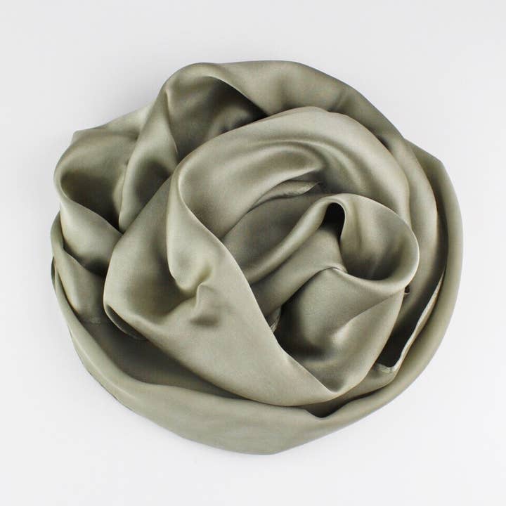 The Soheila Silk Scarf - Rosemary Green for wholesale by This is Brennan