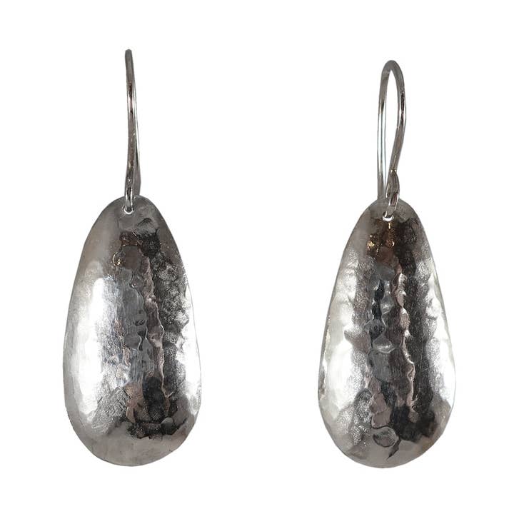 HAMMERED ORGANIC DROP EARRINGS for wholesale by House Of Snakes