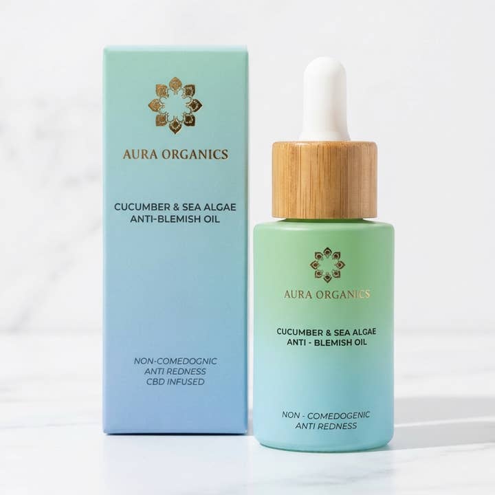 Cucumber & Sea Algae Anti-Blemish Face Oil for wholesale by Aura Organics Ltd