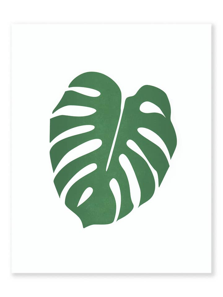Impressão artística em tipografia Monstera por atacado de Lionheart Prints