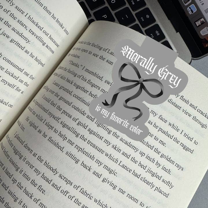 Morally Grey is My Favorite Color Magnetic Bookmark for wholesale by Serafine Art and Design
