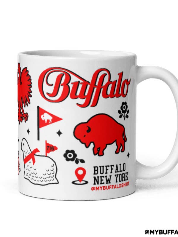 Buffalo Polish Collage MUG | 11 oz | ceramic | white for wholesale by My Buffalo Shirt