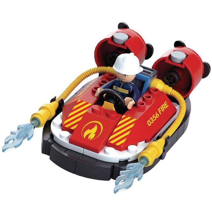 Dimple - Wholesale Building Set - Kids - Fire Boat Hoovercraft w Water Hose Building Blocks 86 Pc set