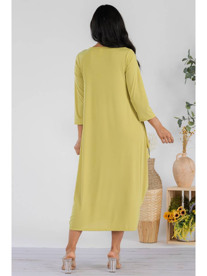 H&H Fashion Inc. - Wholesale Dress - Women's - SAN151R-SOLID - Harem Midi Dress
