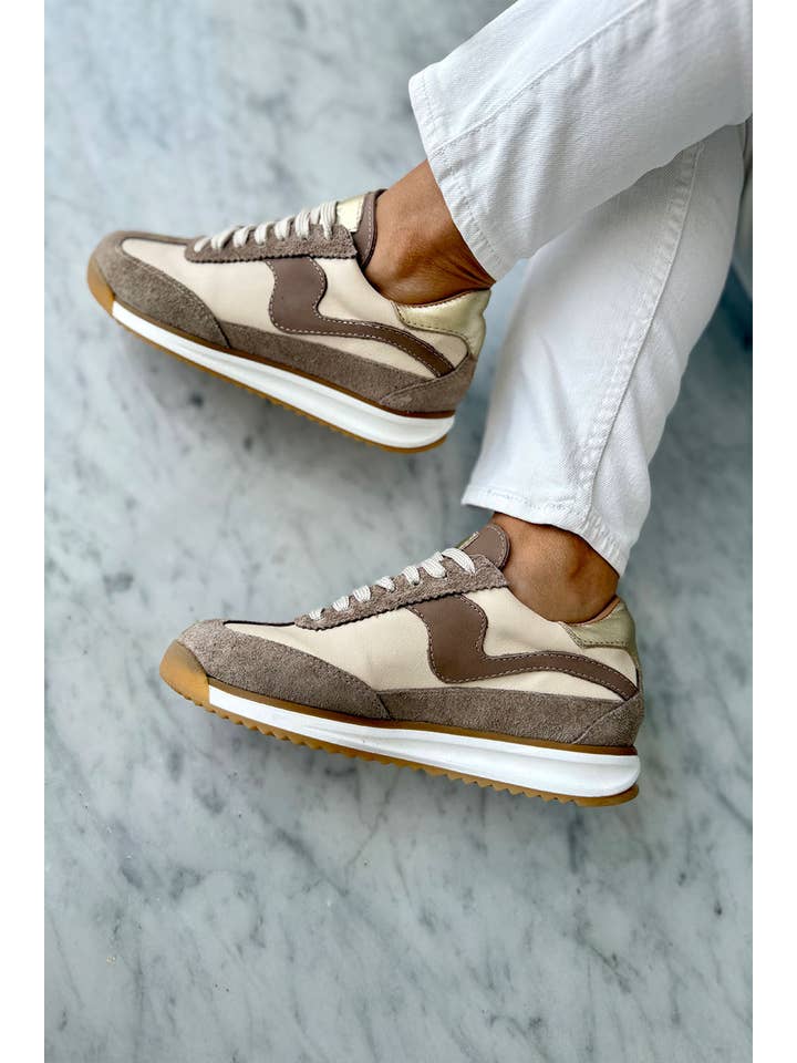 PMK SHOES - Wholesale Lifestyle Sneakers - Women's - Poema - Mink - Handmade Cow Leather Sneakers3