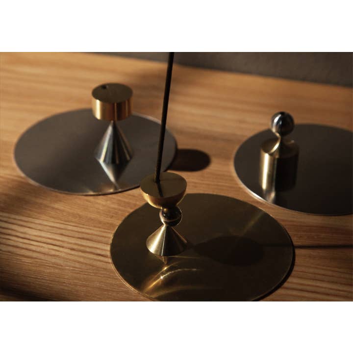 REALJAPANPROJECT - Wholesale Incense Holder - KON-KOU BALANCE Incense Holder Aluminum Brass 3-Piece5