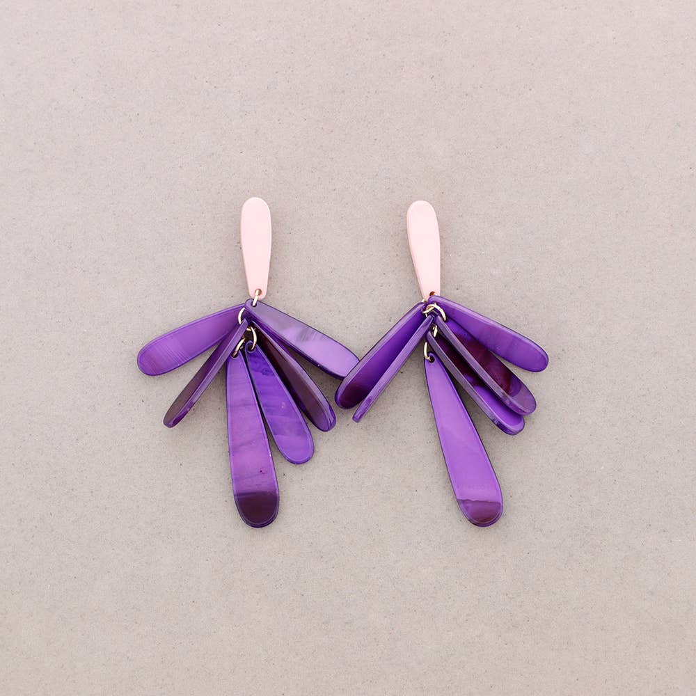 Sonata - Vente Boucles d'oreilles pendantes - Boucles d'oreilles pendantes en résine en forme de goutte7