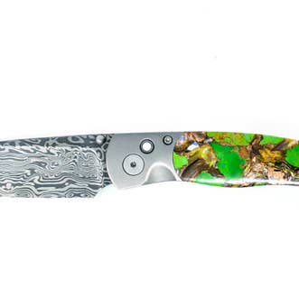 Santa Fe Stoneworks - Wholesale Pocket Knife/Holder - El Rey Damasteel Gemstone Exotic Collection
