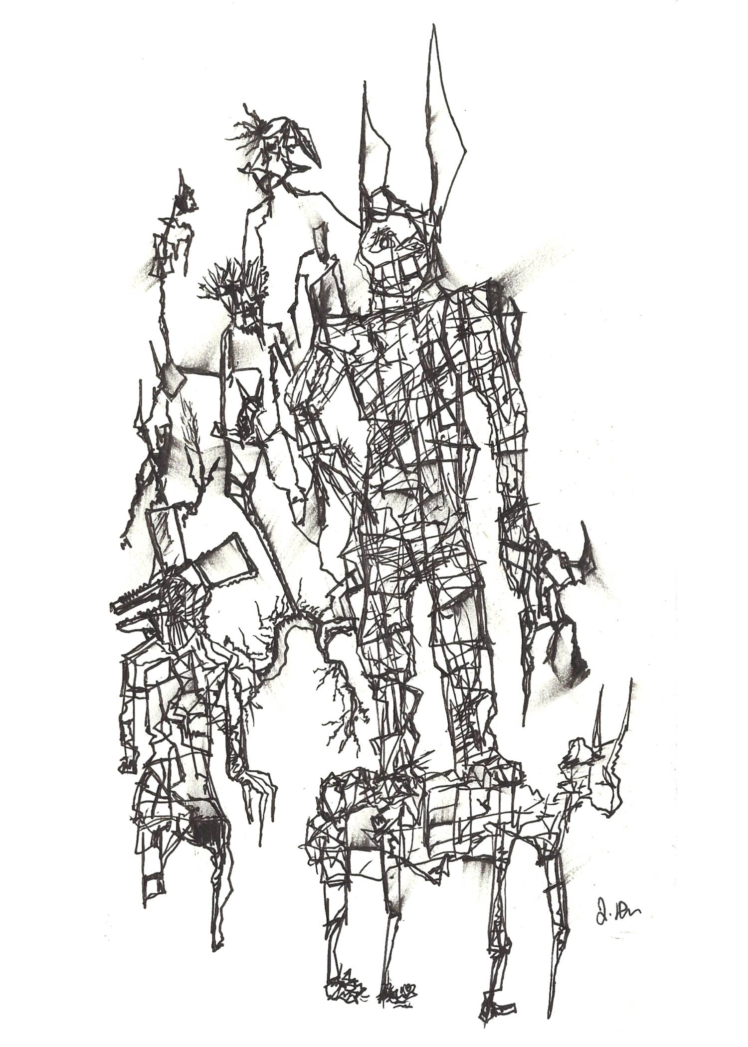 Proper Pelican – Großhandel Kunstdruck – Kunstdruck „Monster auf einem Pferd“1