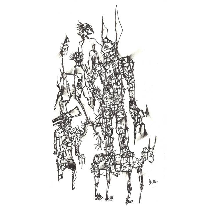 Proper Pelican – Großhandel Kunstdruck – Kunstdruck „Monster auf einem Pferd“1