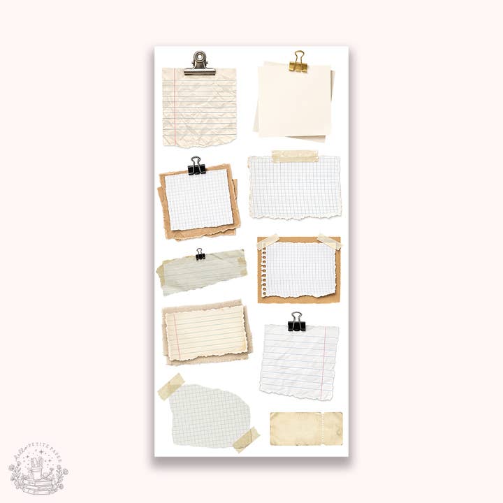 Journaling Essentials - Clipped paper stickers (EJ124) for wholesale by Hello Petite Paper