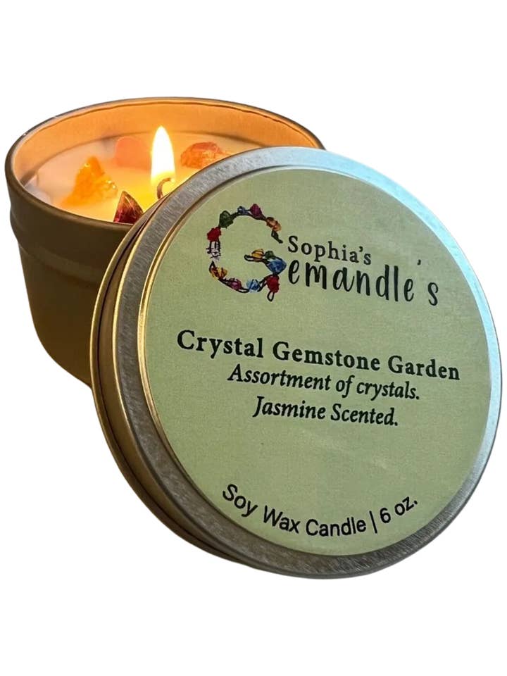 Kristallkerze aus Sojawachs, Duft Jasmine Honey Suckle, 6 Unzen für den Großhandel von Gemandles