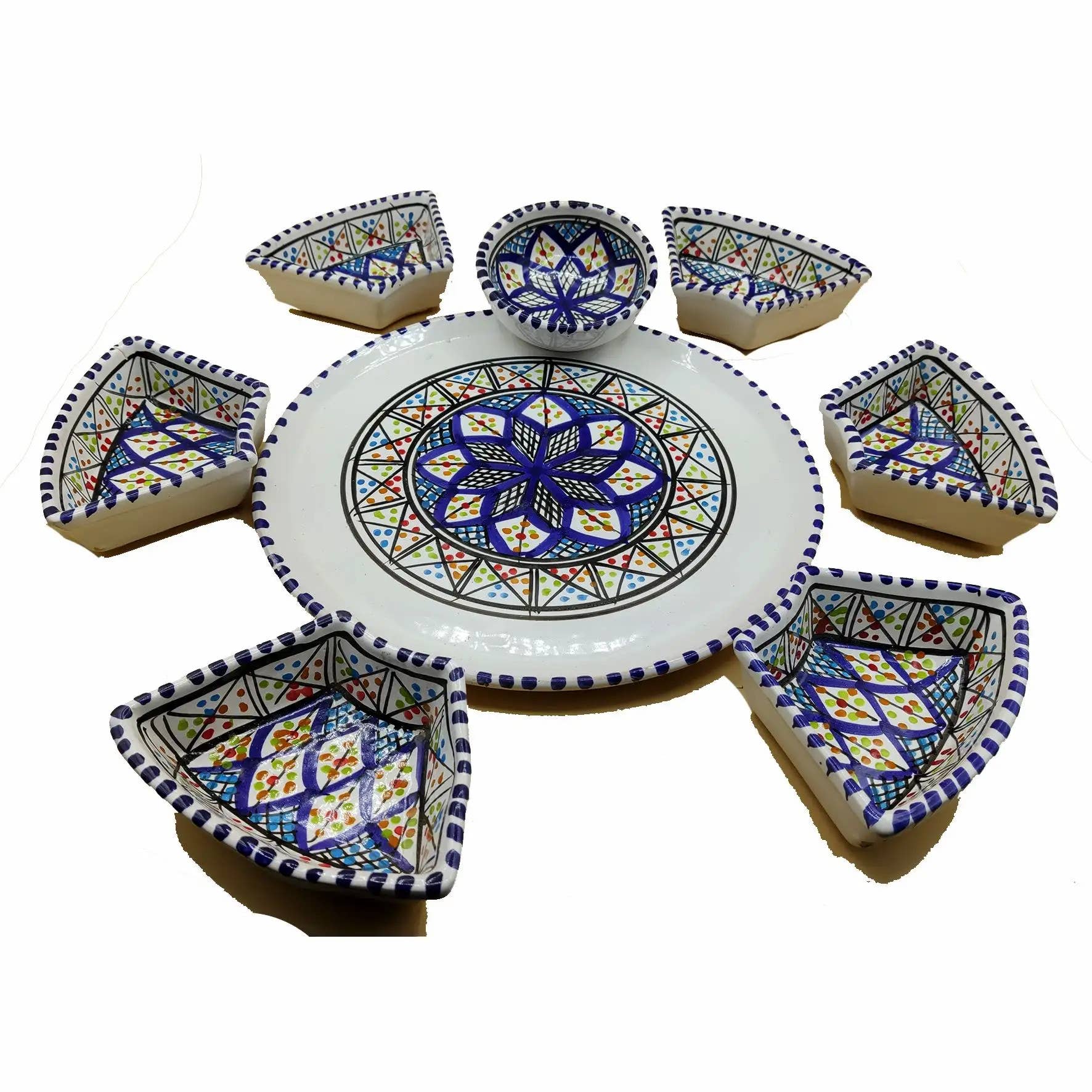 Etnico del Mondo - Wholesale Appetizer Serveware - Tunisian Hand-Painted Terracotta Ceramic Appetizer Dish3