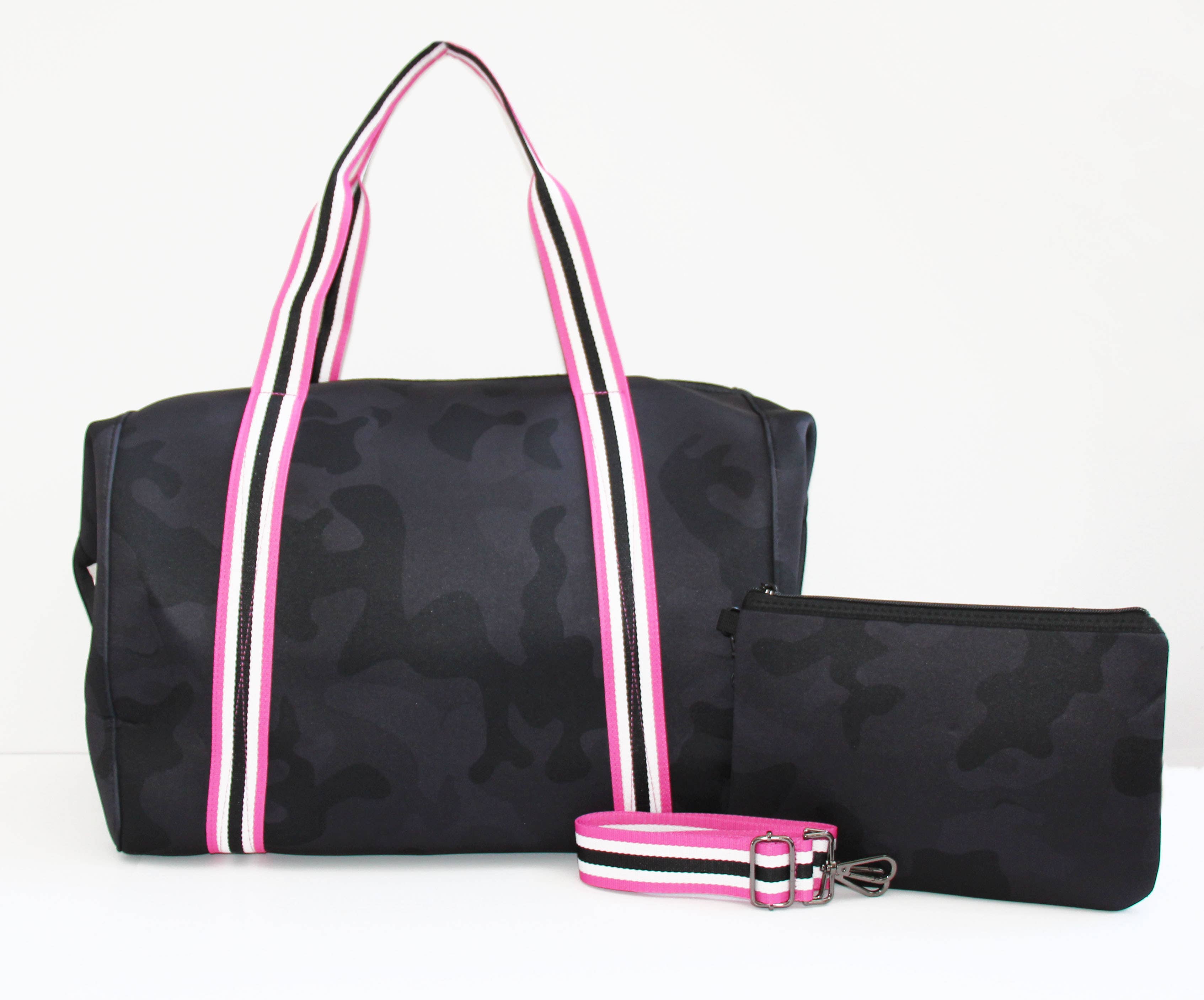Lemonbella – wholesale Duffelväskor – Dam – Neopren Weekender Hollywood Black Camo - SLUTFÖRSÄLJNING1