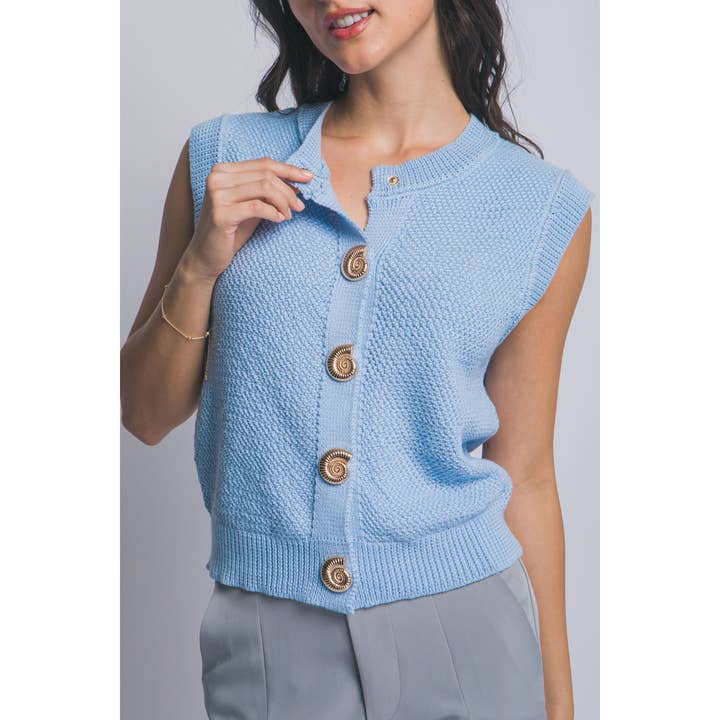 Round Neck Knit Vest for wholesale by Timeless