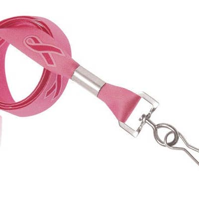 Exchangeables Badge Reels - Wholesale Lanyard - Women's - Breast Cancer Awareness Breakaway Lanyard