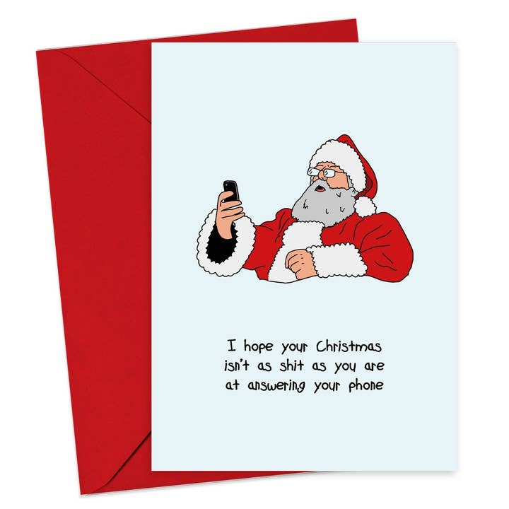 Biglietto di Natale Hope Your Christmas Isn't As Shit per la vendita all'ingrosso da parte di Hi Society