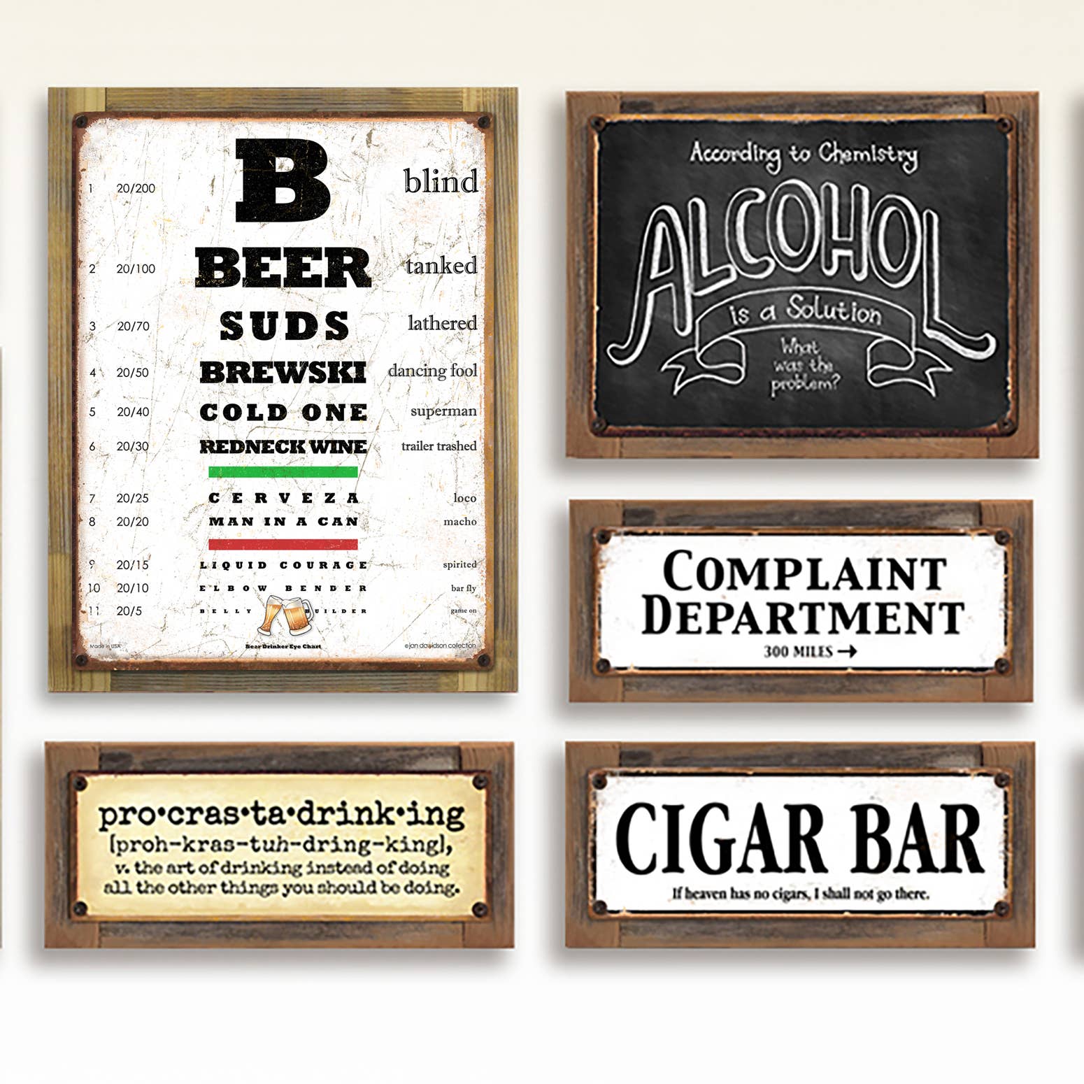 Laugh Lines - Wholesale Sign - Cigar Bar Sign Framed4