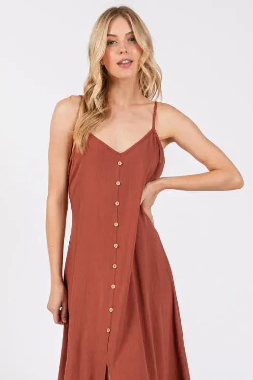 Final Touch - Vente Robe – femme - Robe fluide en mousseline épaisse avec boutons contrastants - ND40209-HV28