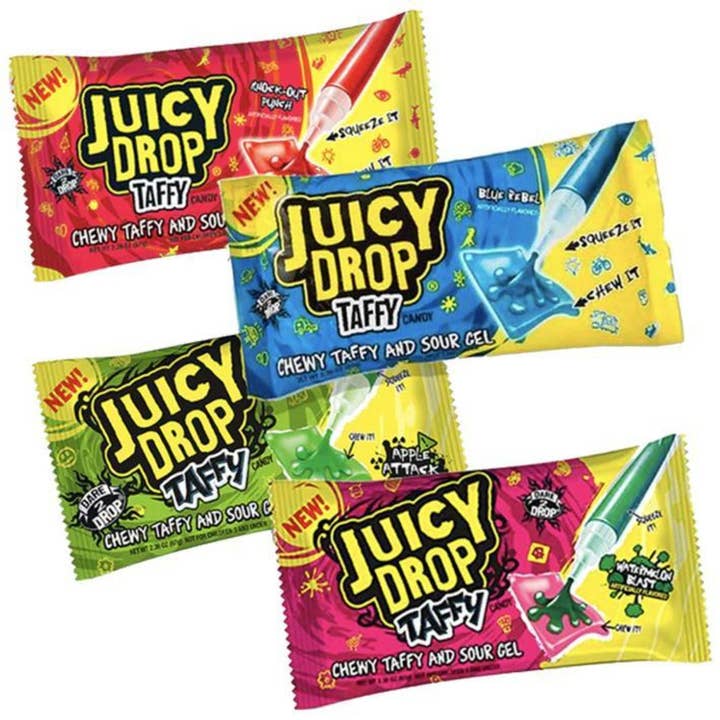 I Got Your Candy – wholesale Taffy – Bazooka Juicy Drop Taffy 2.36oz - 16ct