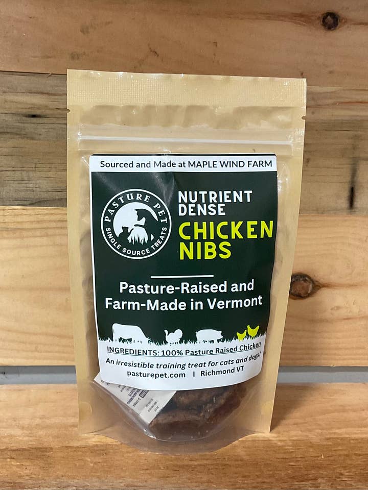 Chicken Nibs 5 oz for wholesale by Pasture Pet