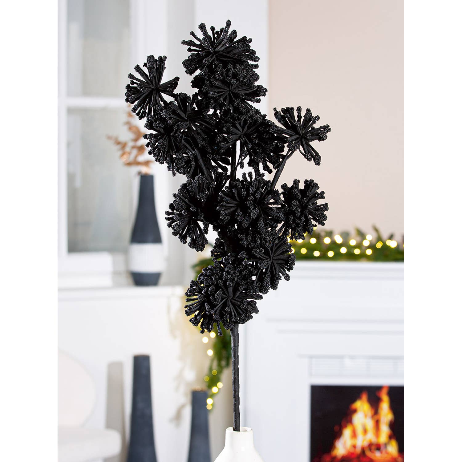 Foam Flower Bulb, black H.90 cm for wholesale on Faire1