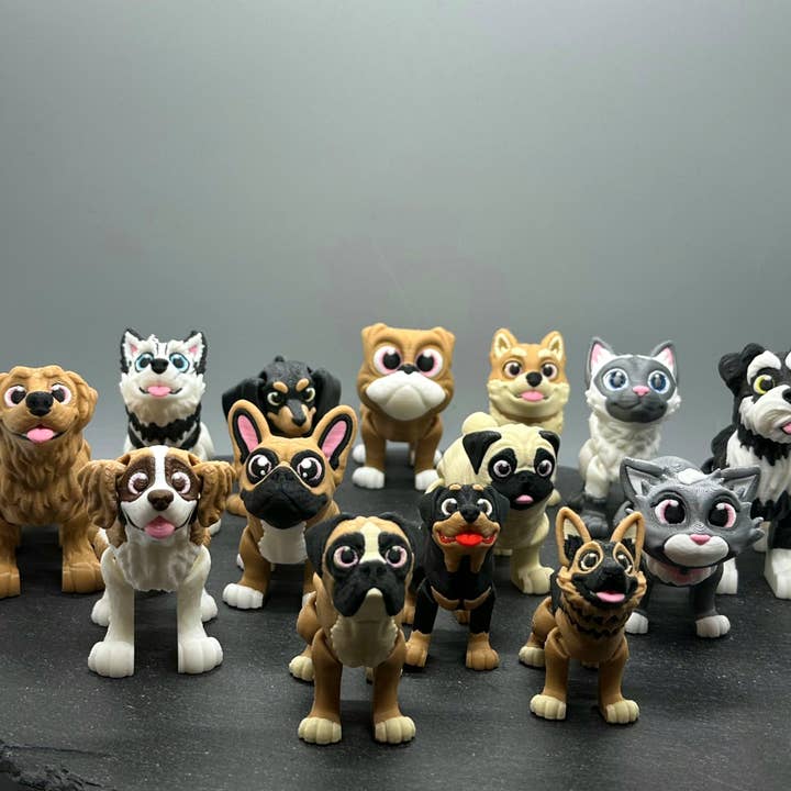 Variety Dog & Cat Breed Fidgets for wholesale by 3DHotShop