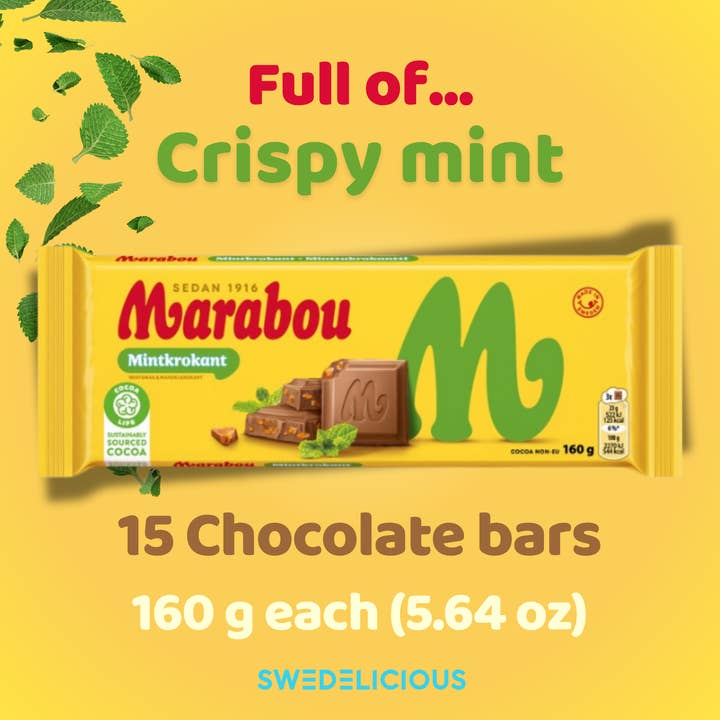 Marabou - Crispy Mint - Swedish Chocolate for wholesale by Swedelicious - Swedish Candy