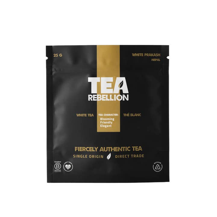 Tea Rebellion – Großhandel Loser Tee – White Prakash - Weißer Tee | aus Nepal | Biologisch abbaubare Beutel6