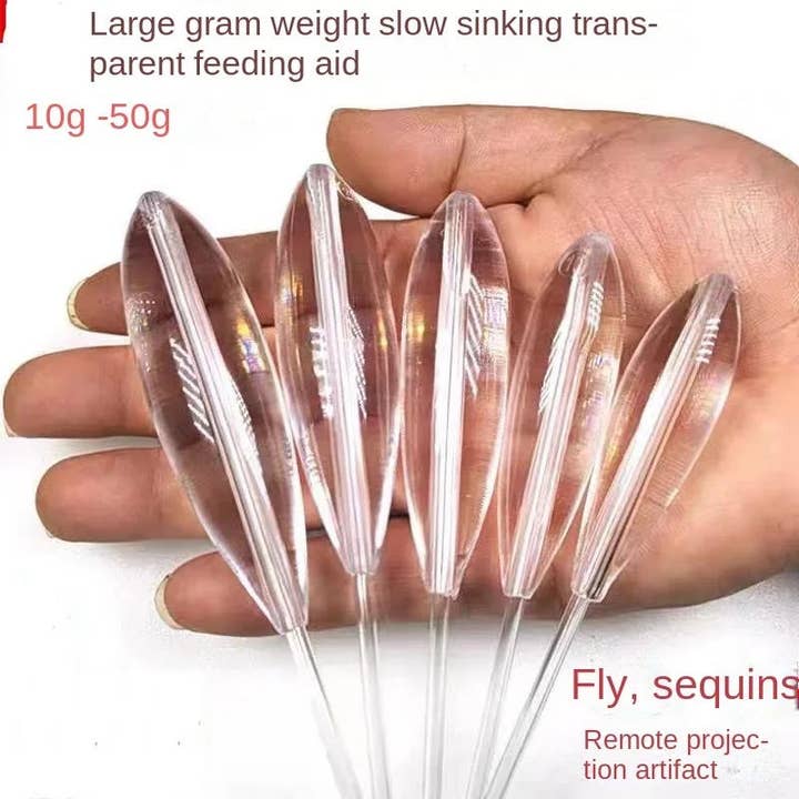 CANADA JME HEALTH NUTRITION CORP. - Wholesale Sporting Accessories - 5pcs 10-50g Sinkend Type Acrylic Fishing Float Transparent Casting Bobbers Clear Bombarda Sinking Fly Fishing Spinning Floats