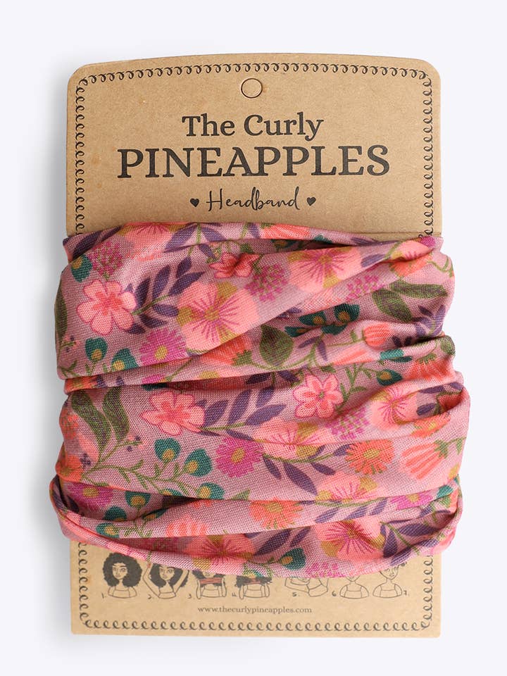 Plum Blush Floral Headband for wholesale by The Curly Pineapples