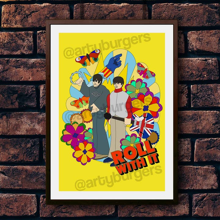 Roll With It X Yellow Submarine | Rock Indie Lyrics for wholesale by ArtyBurgers