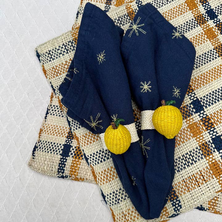 Iraca Lab Luxe Argolas para Guardanapos - Frutas por atacado de Casa Bonita