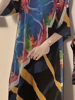 A-Line 44' 3/4 ærmet plisseret kjole 20191906 for engroshandel hos Lou Nardi