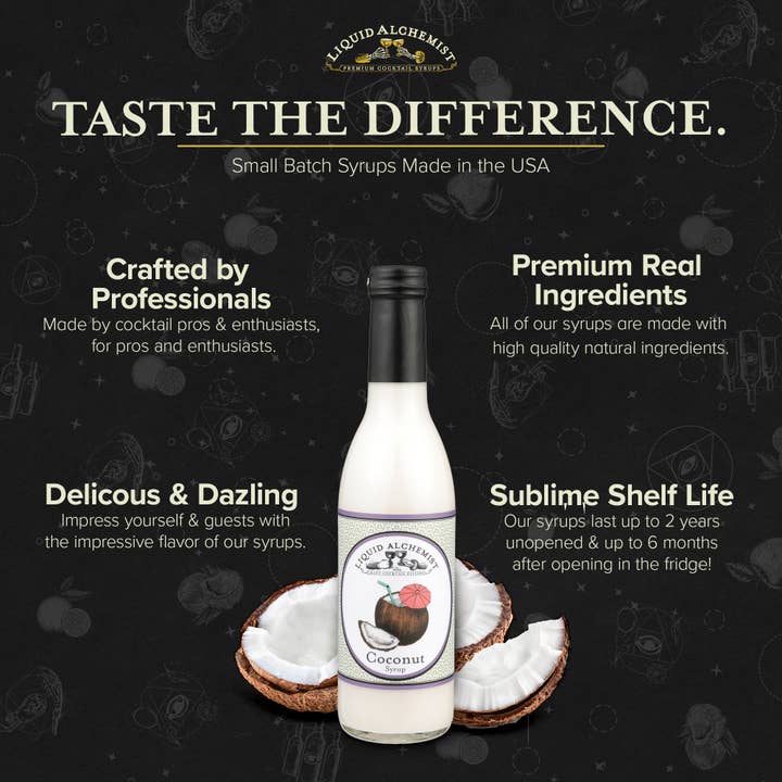 Liquid Alchemist Syrups - Wholesale Cocktail Mix/Syrup - Coconut Cocktail Syrup