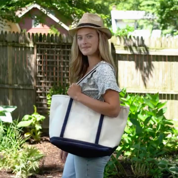 MEDIUM Hand Painted Canvas Tote for wholesale by Greco Design