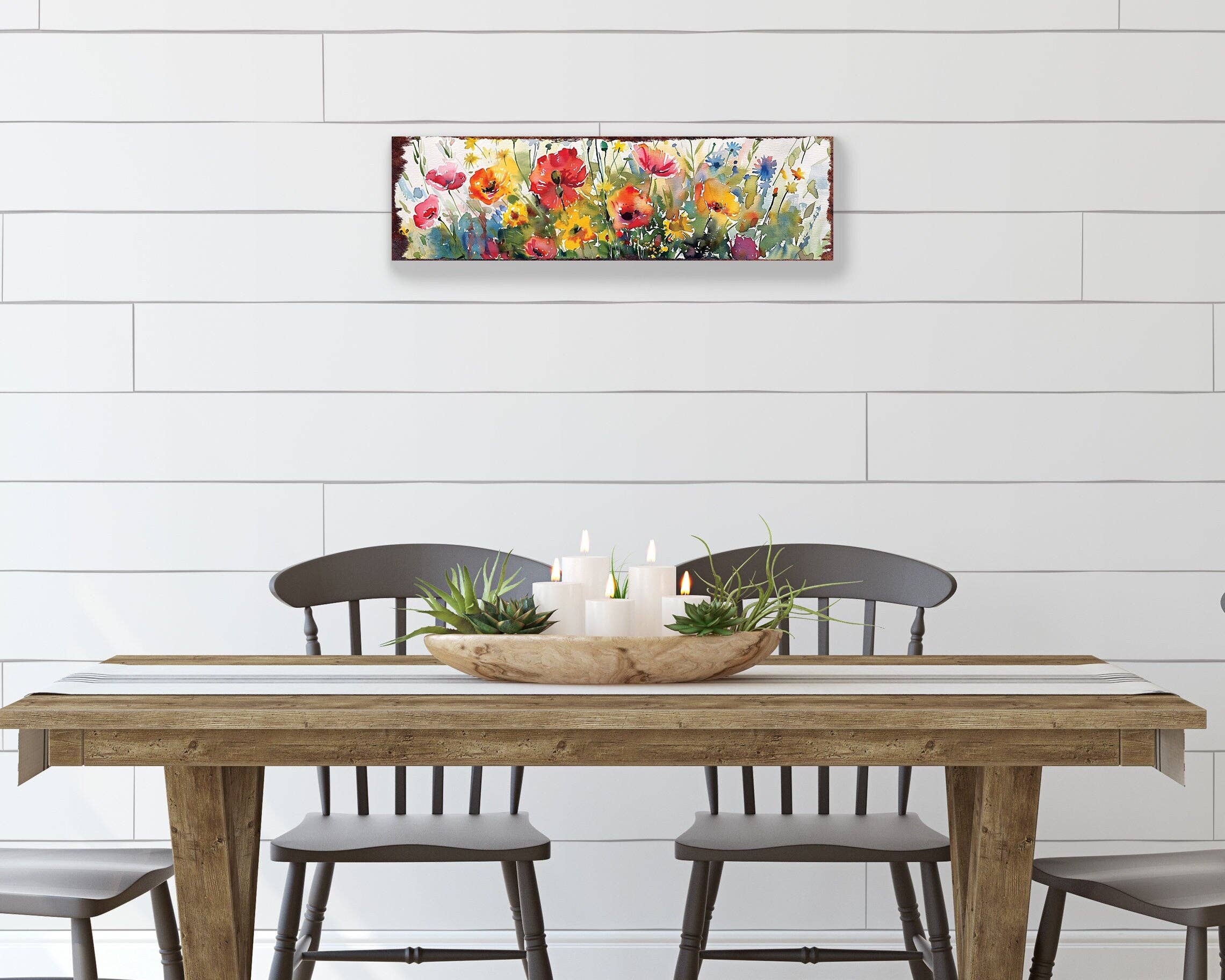 TX USA Corporation - Wholesale Sign - Spring Watercolor Wildflower Wall Sign - 32in Welcoming Home Decor7