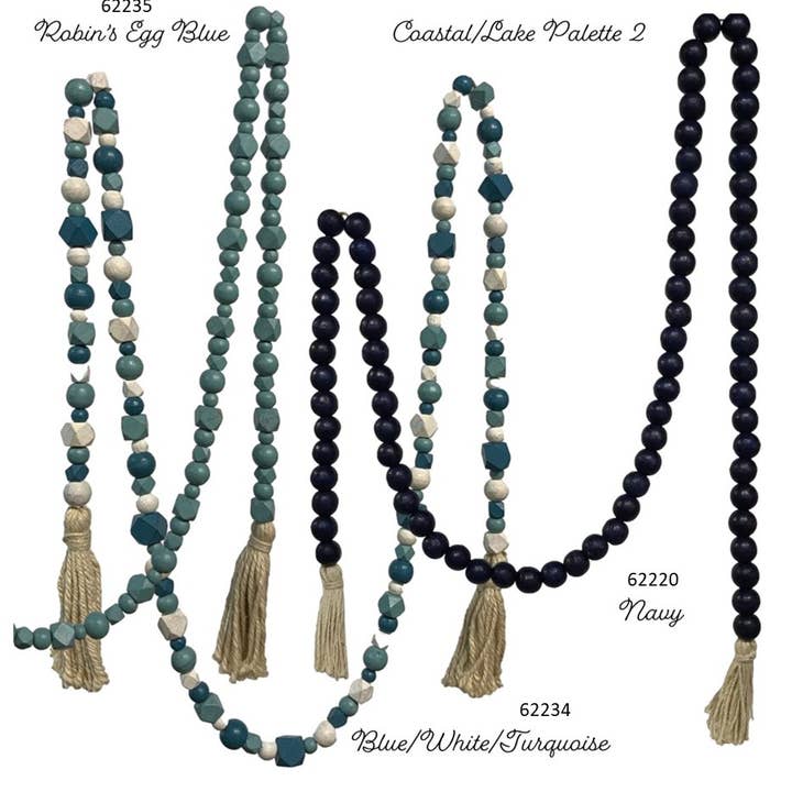 Wilco Home - Wholesale Bunting/Garland - 90" Wd BOHO Bead Garland for Christmas, Fall & Everyday