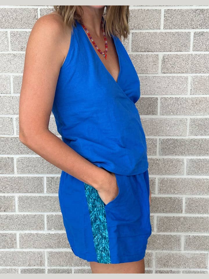 Cotton Batik Racer Shorts for wholesale by Amilita The Label