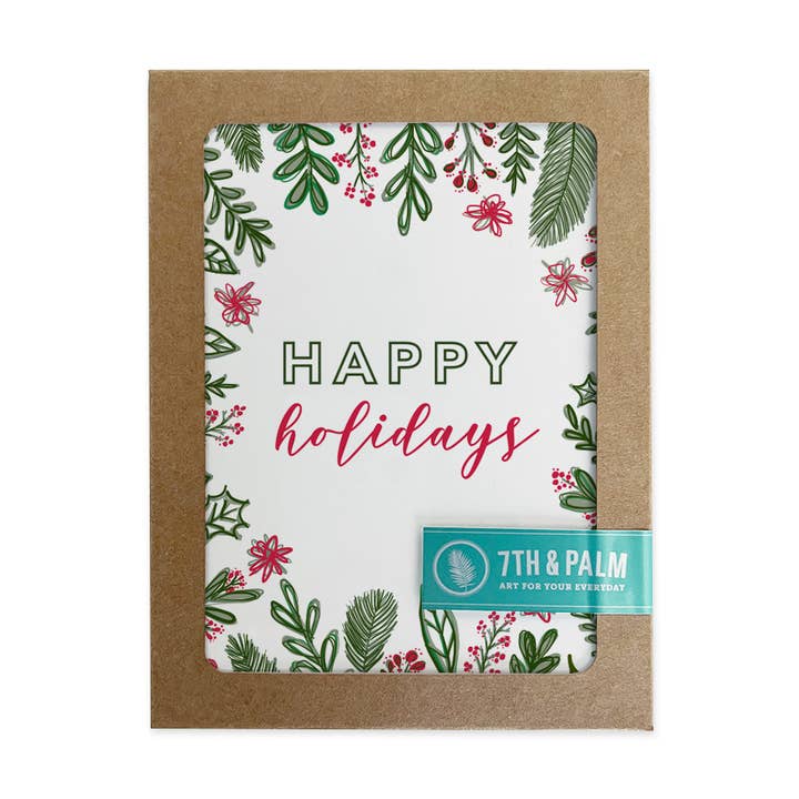Holiday Greenery Grußkarte für den Großhandel von 7th & Palm