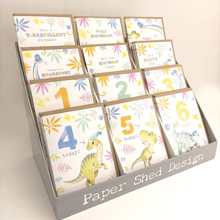 Paper Shed Design Ltd - Wholesale Easter Card - TOTALLY ROARSOME COUNTER PACKAGE - 12 DESIGNS